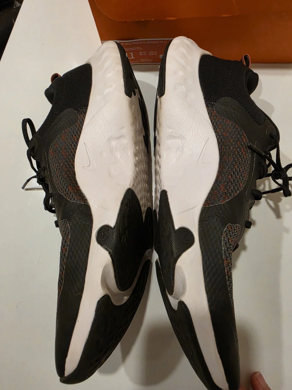 Nike WomensBlack and Pink Knit Running Shoes